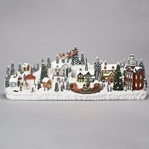 11"H LIGHTED MUSICAL VILLAGE