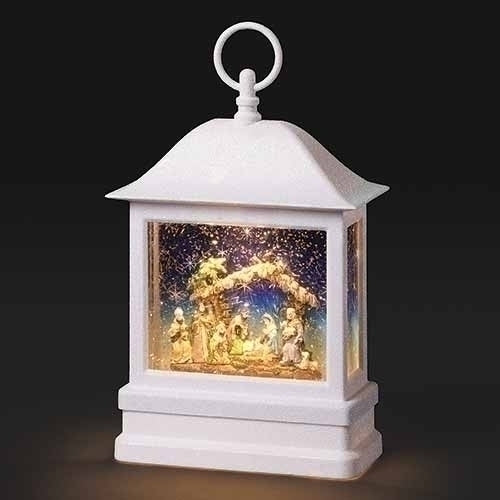 10.5"H LIGHTED SWIRL LANTERN