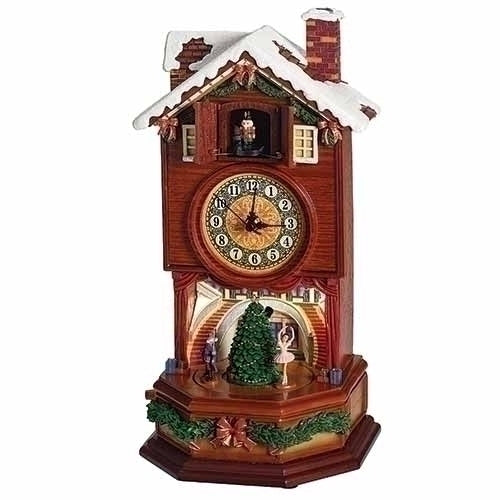15"H LIGHTED MUSICAL CLOCK