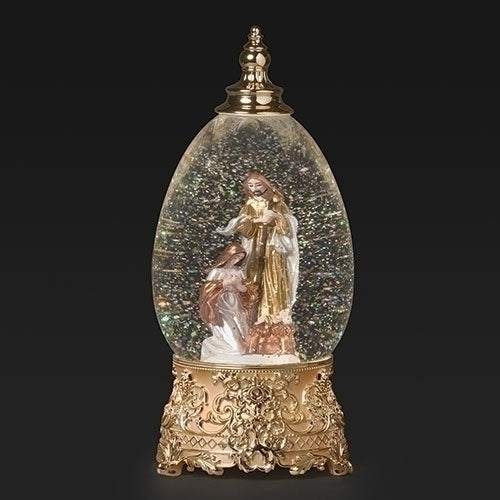 11"H LIGHTED SWIRL HOLY FAMILY