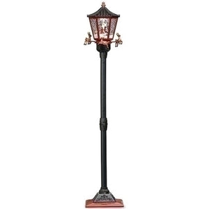 55"H LIGHTED SNOWING LANTERN