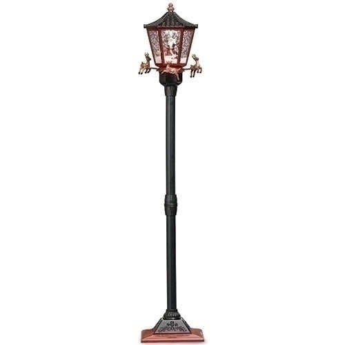 55"H LIGHTED SNOWING LANTERN