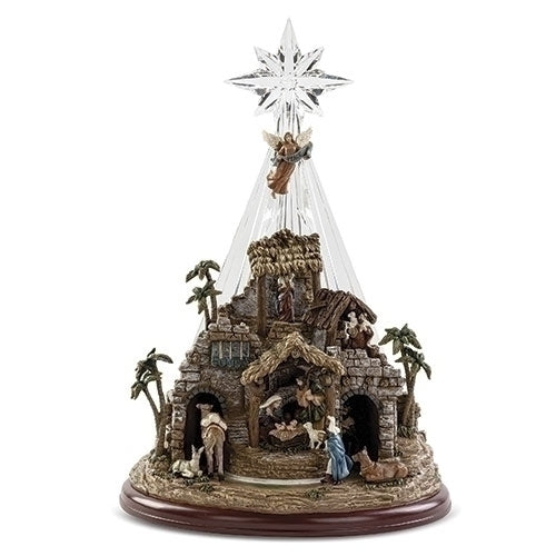 18"H LIGHTED MUSICAL NATIVITY