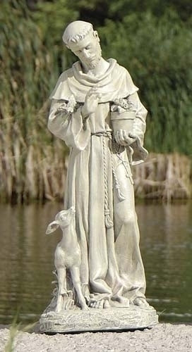 18"H ST FRANCIS W/FAWN GARDEN