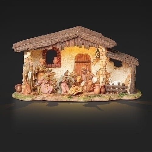 4.75"H LED MUSICAL NATIVITY
