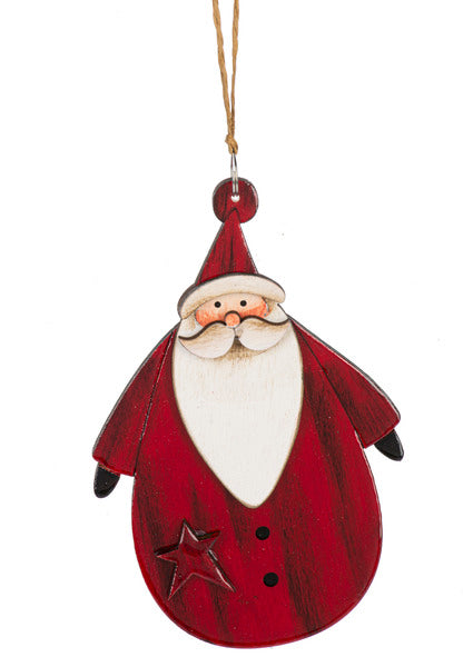 Santa Orn Tree 48PcPk Plywd