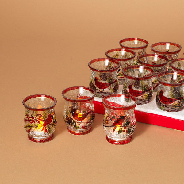 HandPaint Holiday Crackle Glass