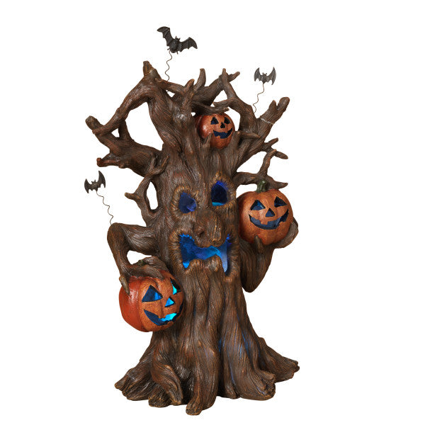Resin Haunted Tree w/ Pumpkins