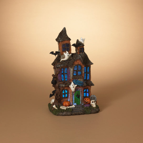 Lighted Resin Haunted House