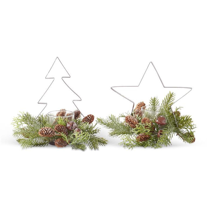 Glitter Brn Metal Cutout Votive