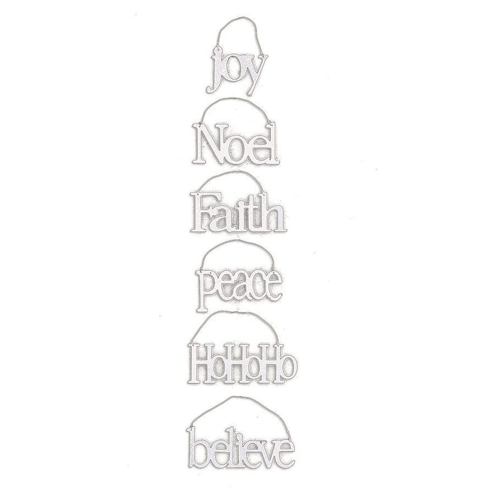 White Christmas Messg Ornaments