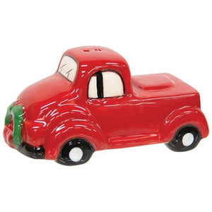 Red Truck & Christmas Tree Salt & Pepper Shakers