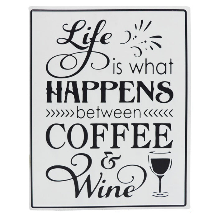 Metal Coffee Wine Sign