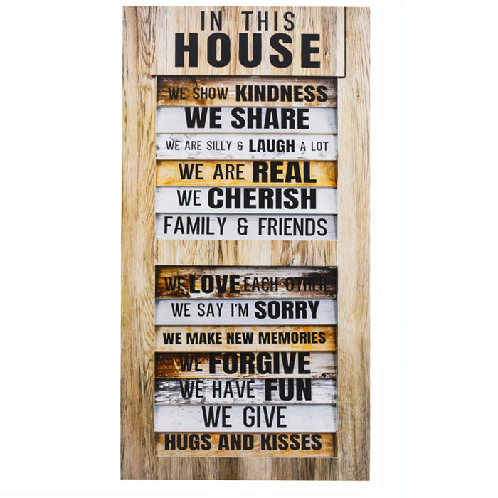 Metal In this House Sign