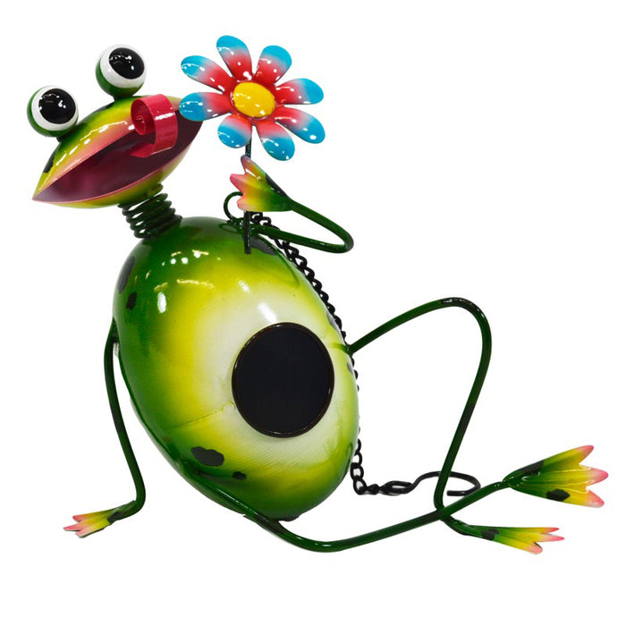 Metal Frog Bird House