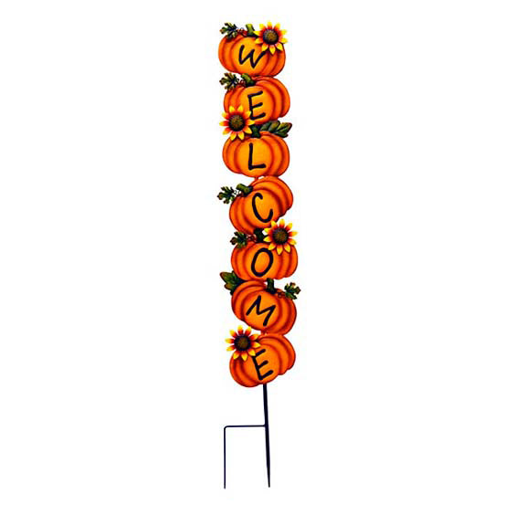 Welcome Pumpkin Yard Sign