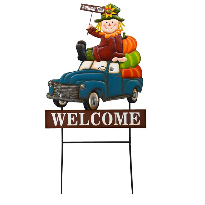 Welcome Scarecrow Car Yard Sign