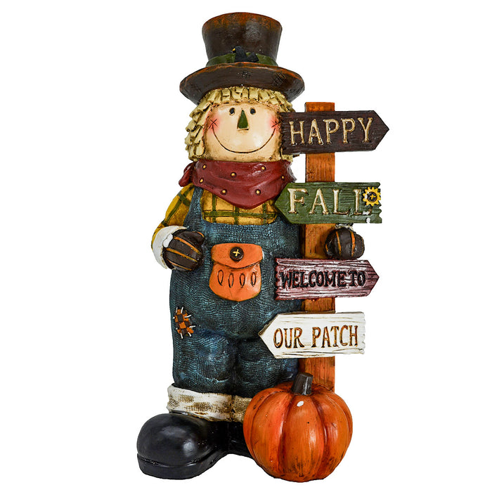 Charming Fall Scarecrow Decor - 12"