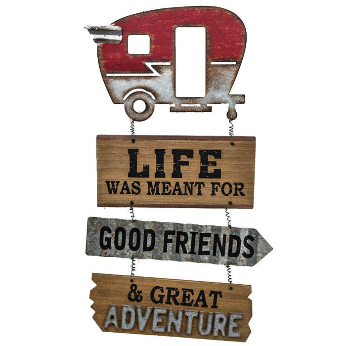 Metal Camper Life Sign